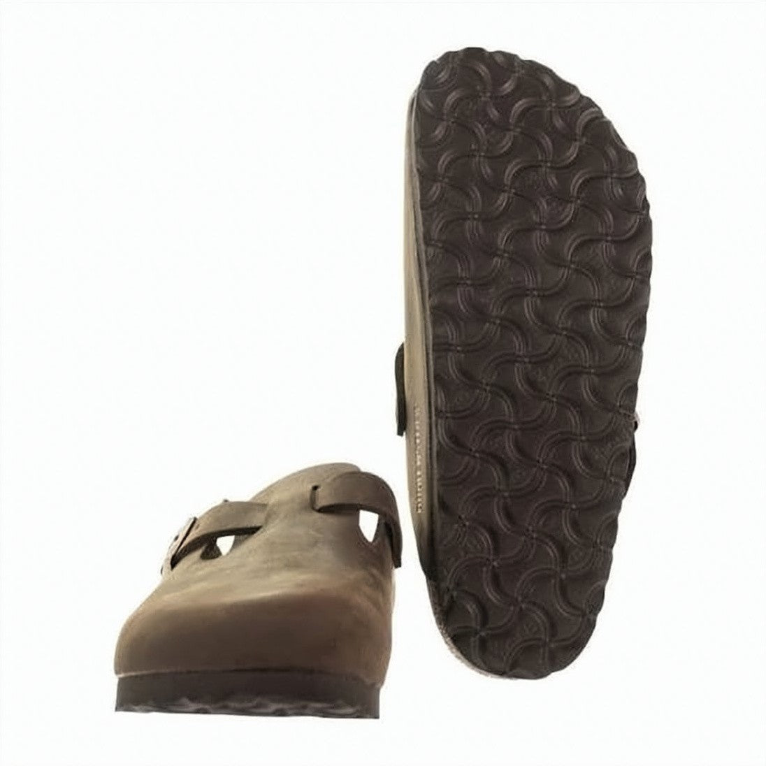 Birkenstock Oiled Leather Clogs With Adjustable Buckle And Cork Footbed
