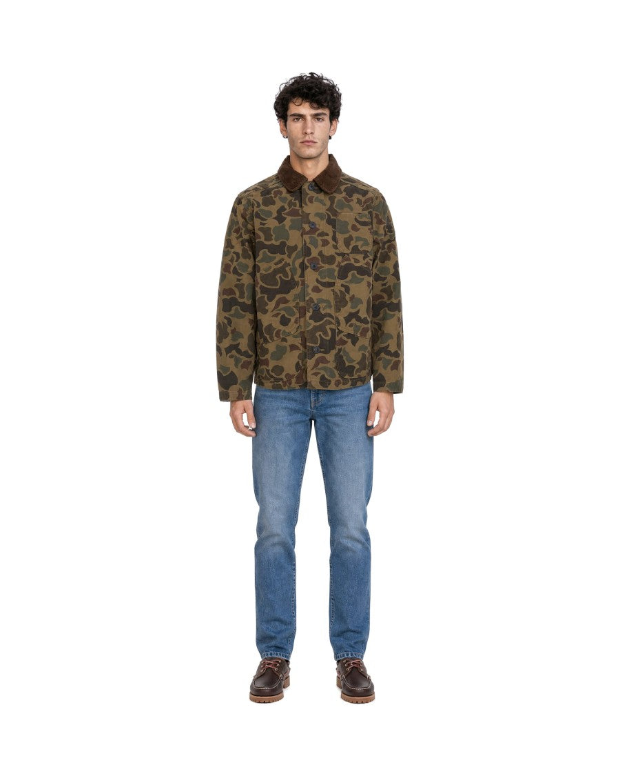 Filson Camouflage Velvet Collar Cotton Overshirt