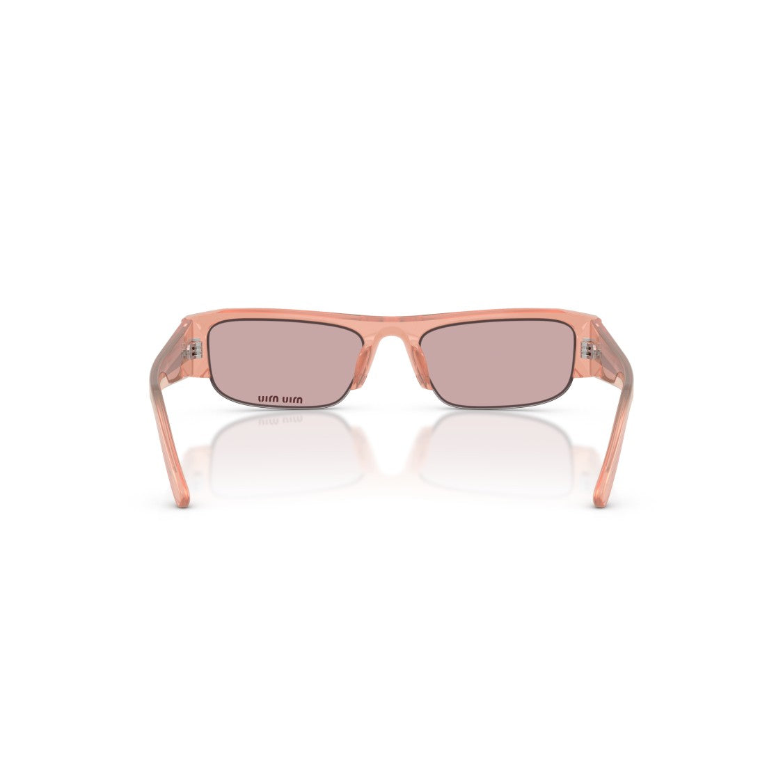 Miu Miu 0Mu B07s Translucent Peach Acetate Sunglasses