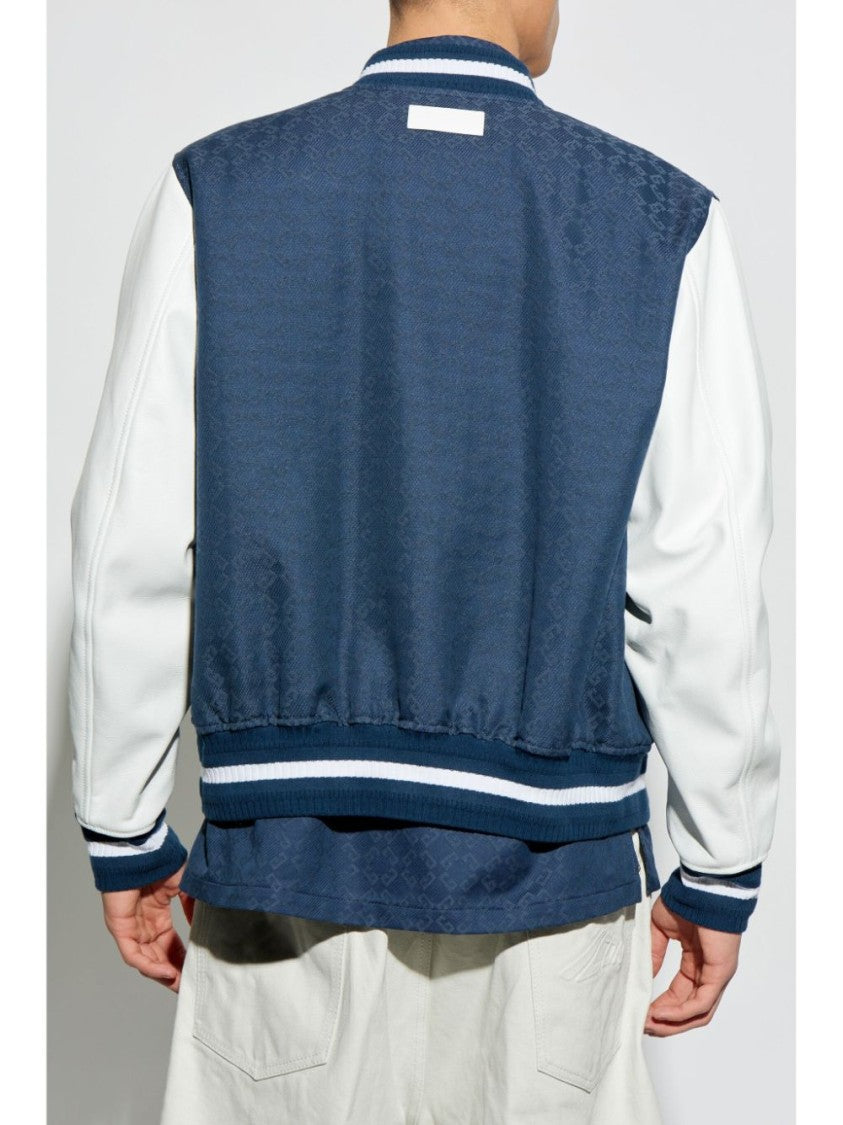 Givenchy Indigo Blue Ribbed Hem Zip Jacket