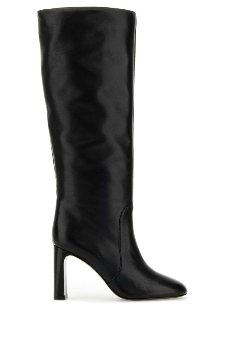 Stuart Weitzman Black Nappa Leather Babette Boots