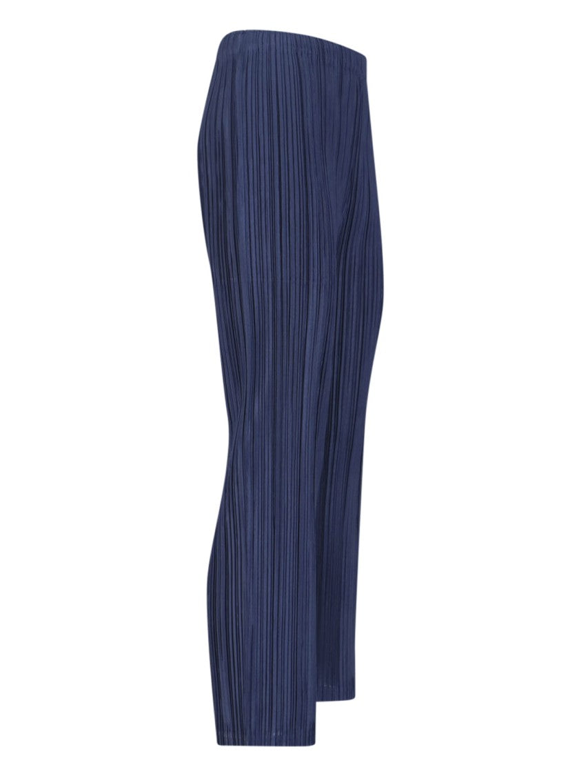 Pleats Please Blue Pleated Slim Pants