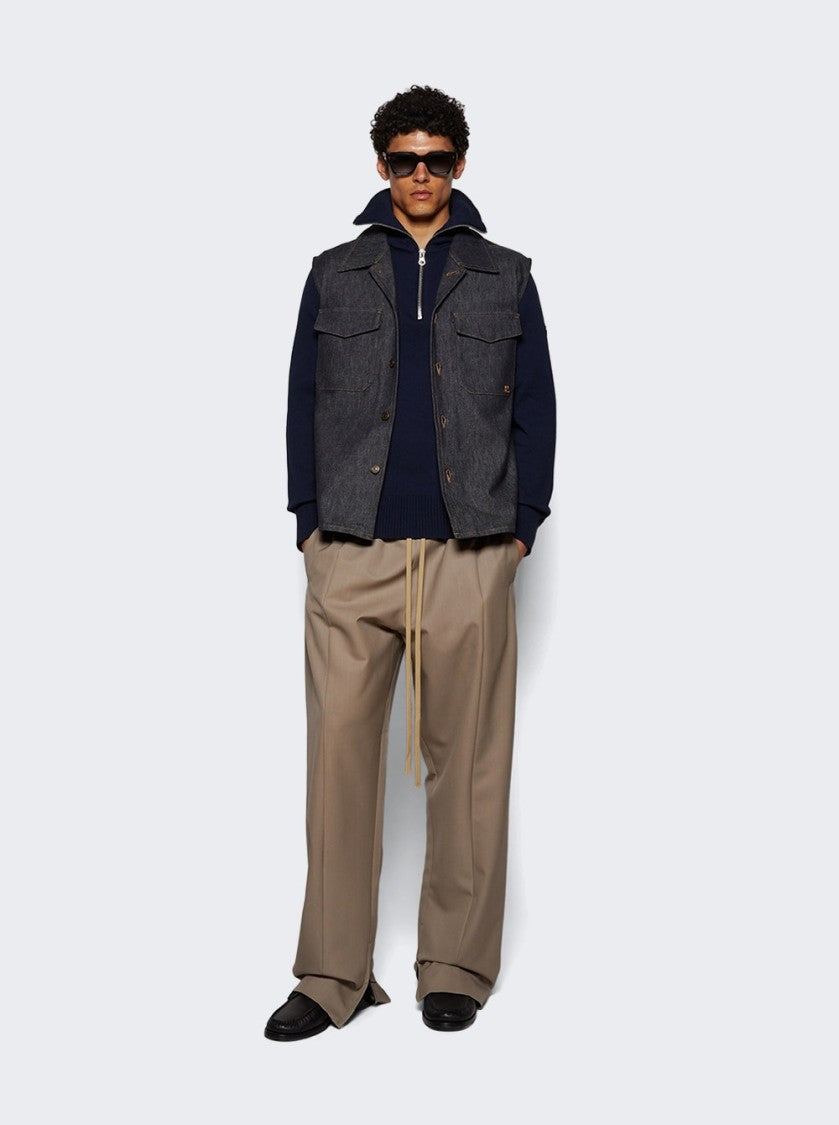 Courrèges Trucker Knit Sweater Navy