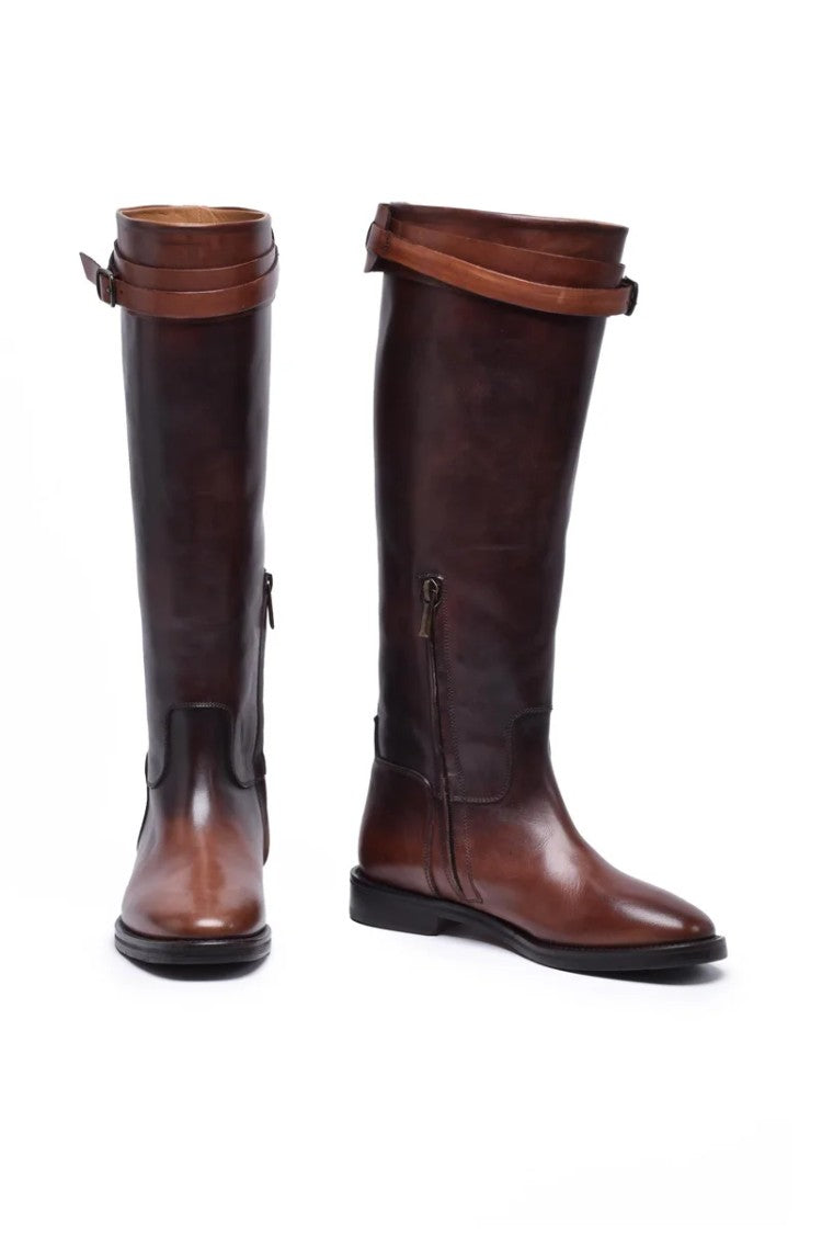Eleventy Riding Boots - Brown