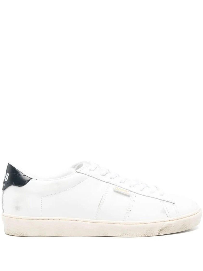 Golden Goose White Leather Matchstar Sneakers With Rubber Sole