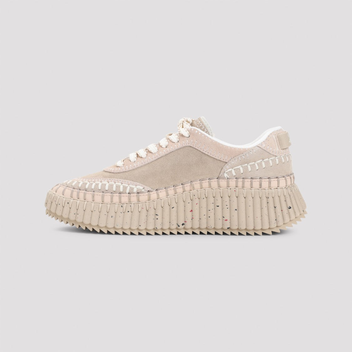 Chloé Nama Beige Suede Leather Sneakers
