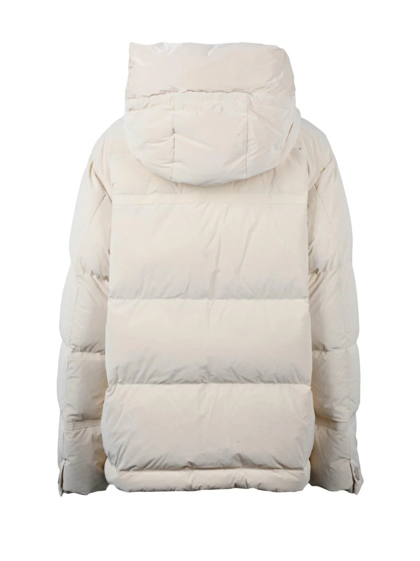 Peuterey White Anish Quilted Hooded Down Jacket
