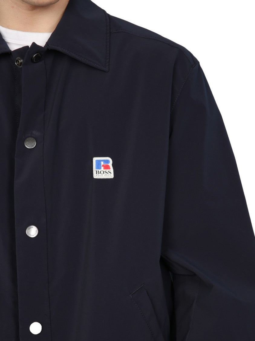 Boss Relaxed Fit Jacket With X Russell Athletic Emblem