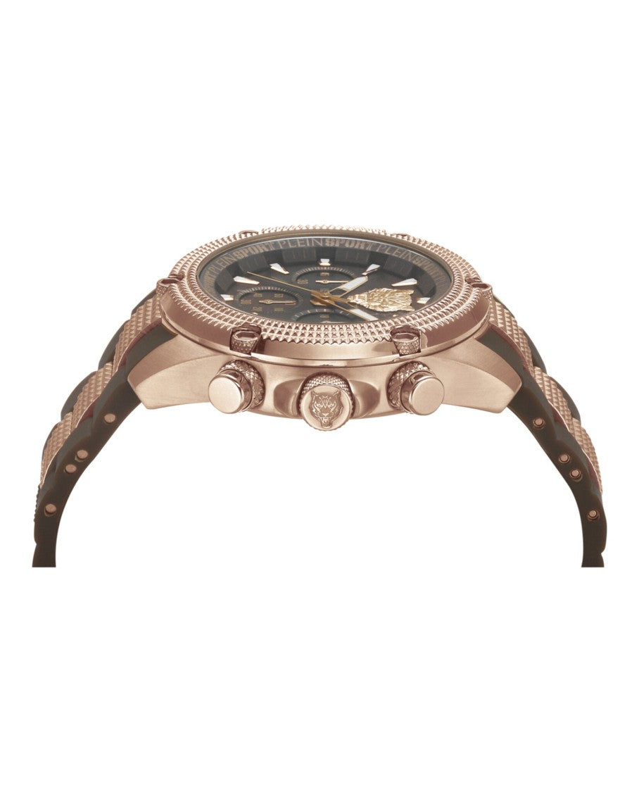 Plein Sport Chronograph Watch With Ip Rose Gold Case