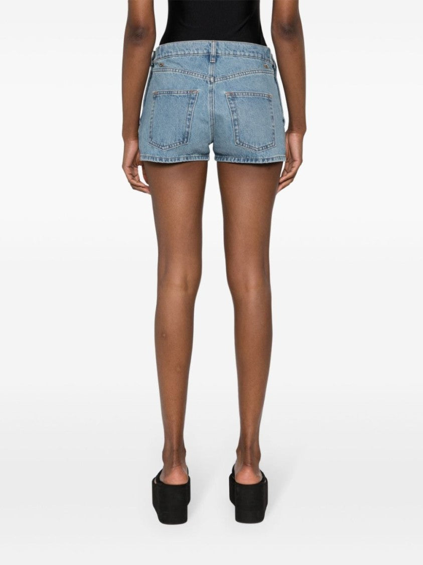Coperni Light Blue Cotton Denim Shorts