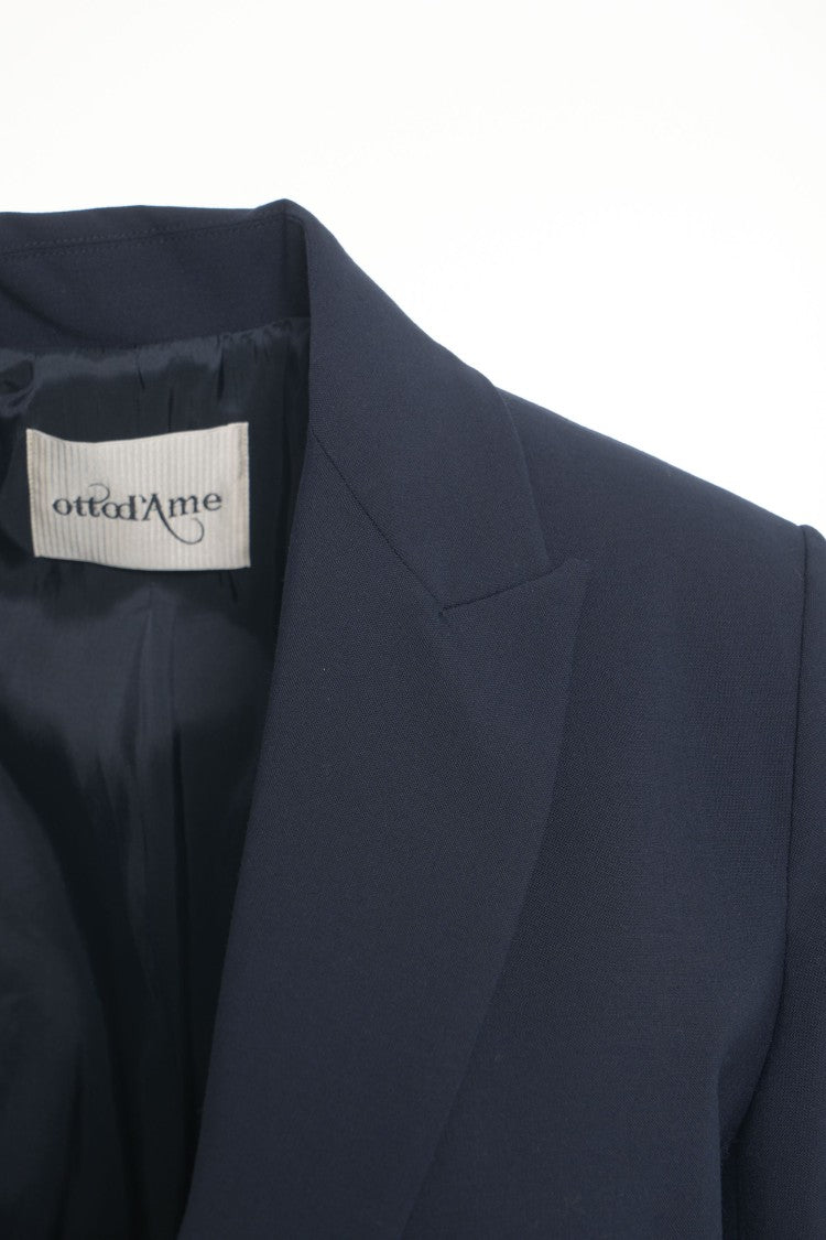 Ottod'ame Single-Breasted Blazer With Notch Lapel