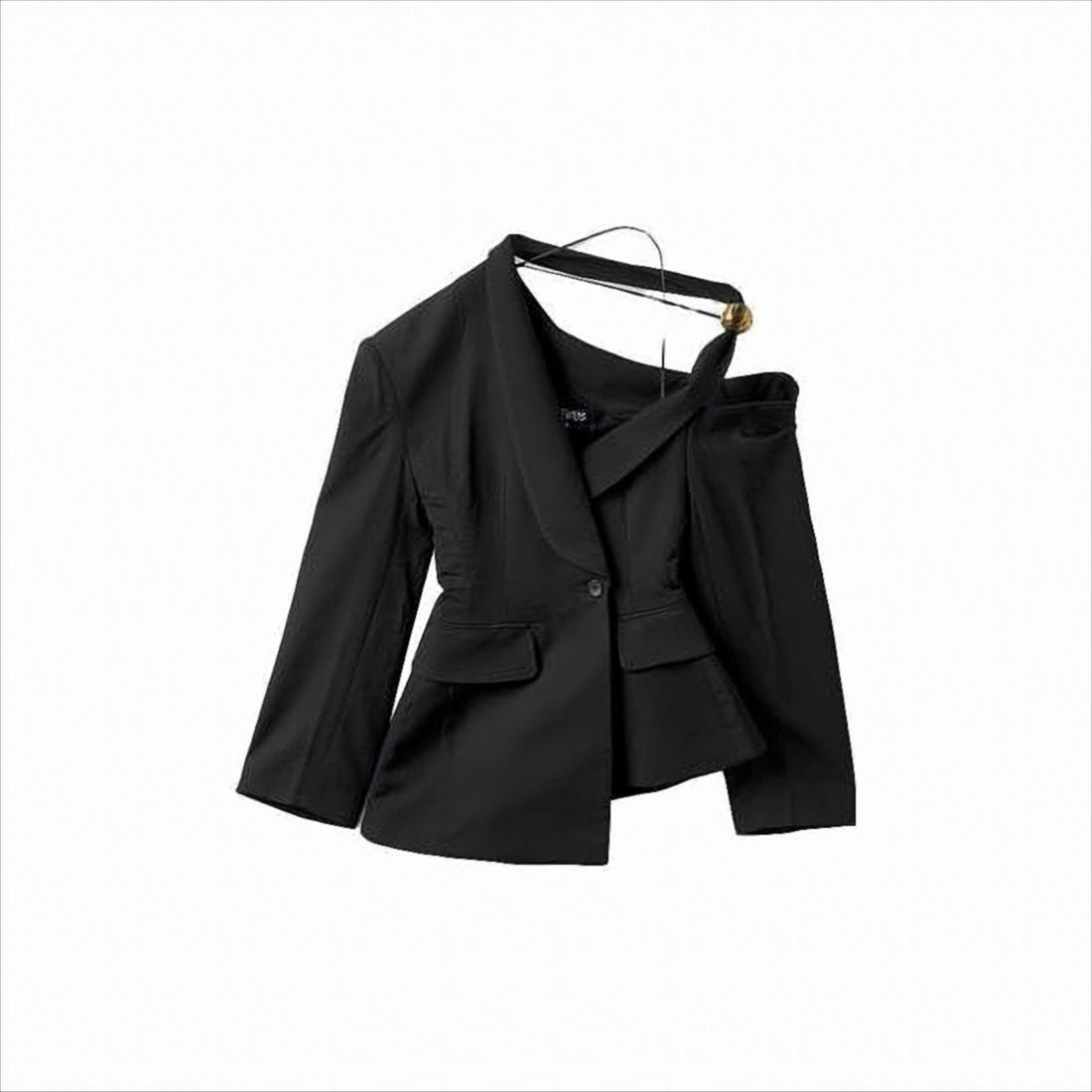 Jacquemus Black Tailored Suit Jacket With Structured Shoulders