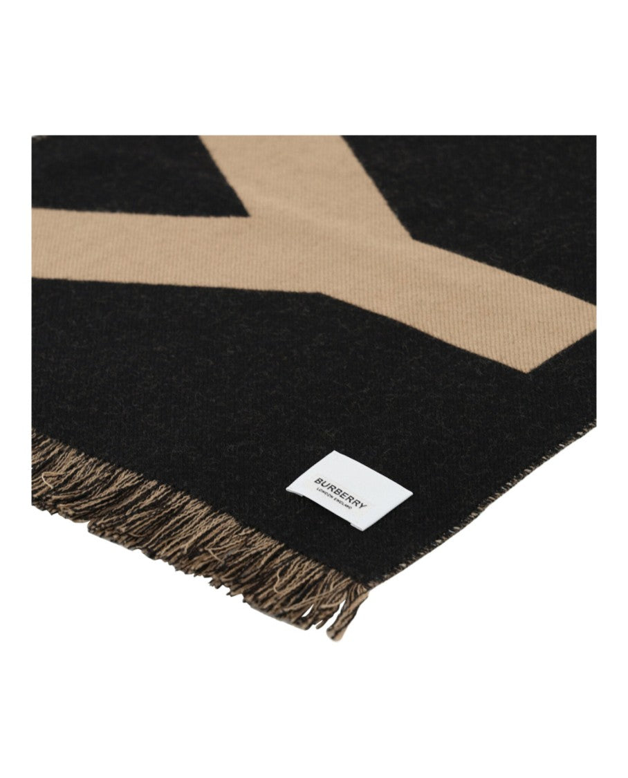 Burberry Logo Graphic Print Wool Scarf