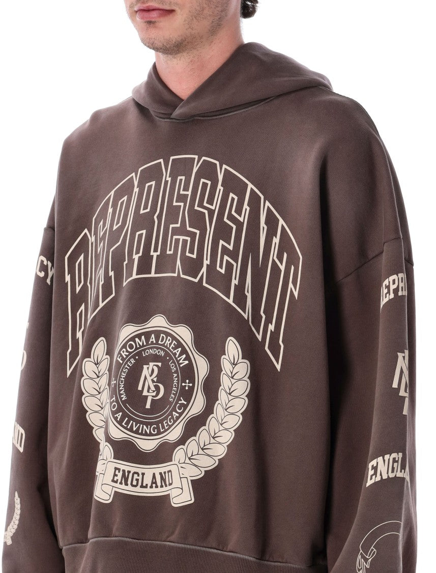 Represent Legacy Crest Graphic Cotton Hoodie