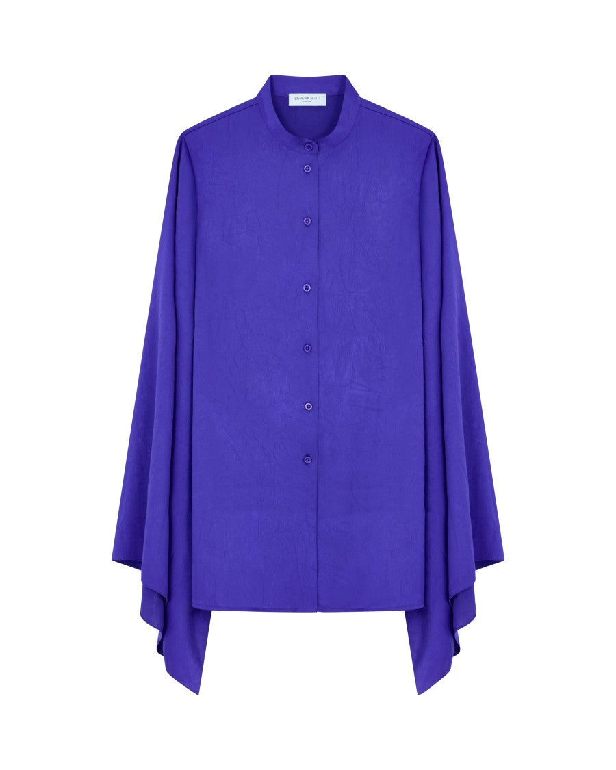 Serena Bute Kimono Sleeve Shirt - Violet Blue