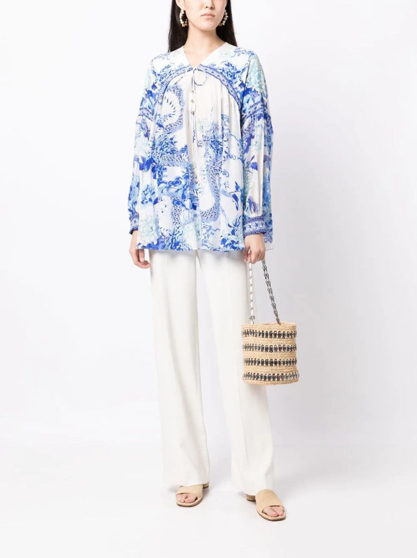 Camilla Test Multicolored Heart Of A Dragon Blouse