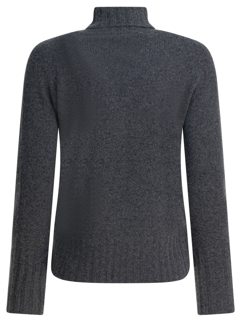 Drumohr Slightly Cropped Cashmere Knit Sweater With Turtleneck