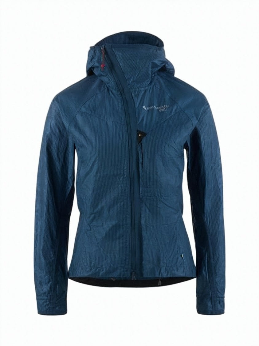 Klattermusen Fitted Blue Jacket With Hood
