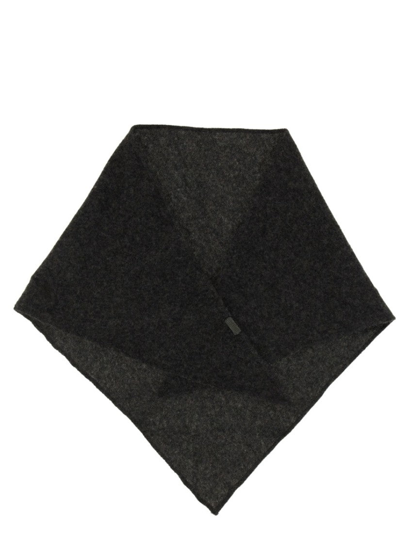 Brunello Cucinelli Cashmere Scarf With Unique Necklace Detail