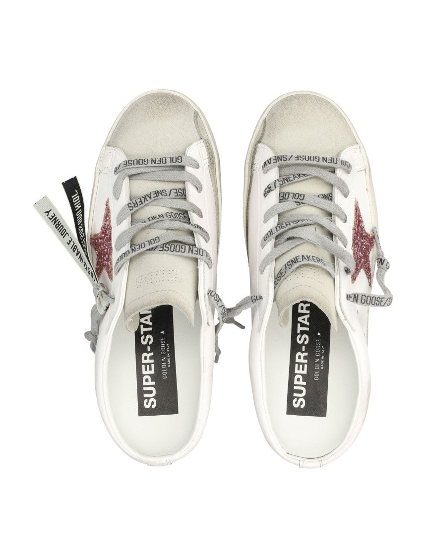 Golden Goose Distressed Slip-On Sneakers With Glittery Star Detail