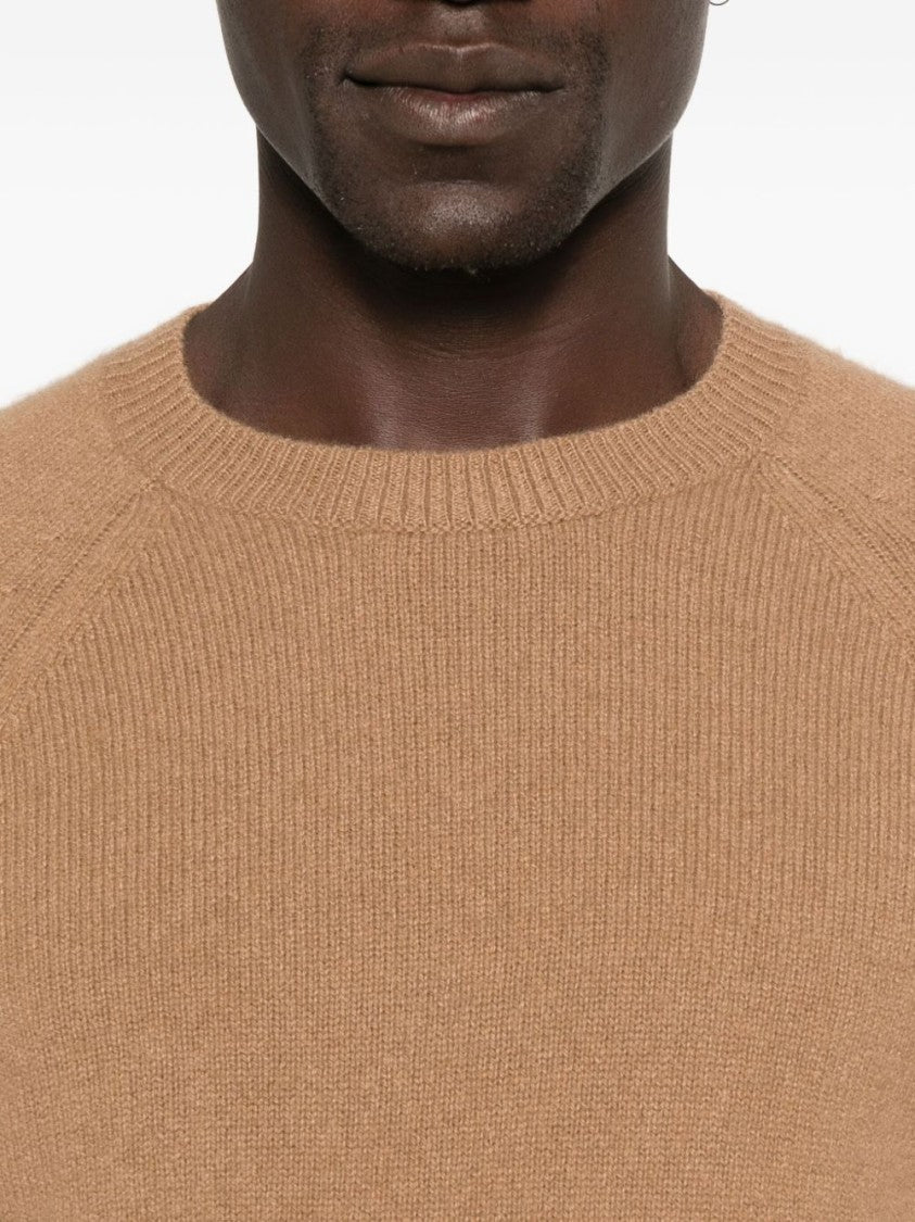 Tom Ford Cashmere Crew Neck Sweater With Ribbed Trims