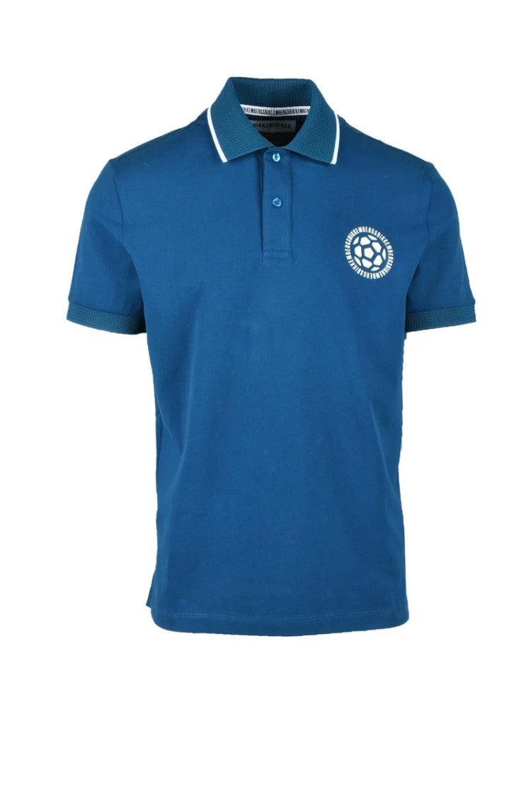 Bikkembergs Multicolor Color-Block Stretch Polo Shirt