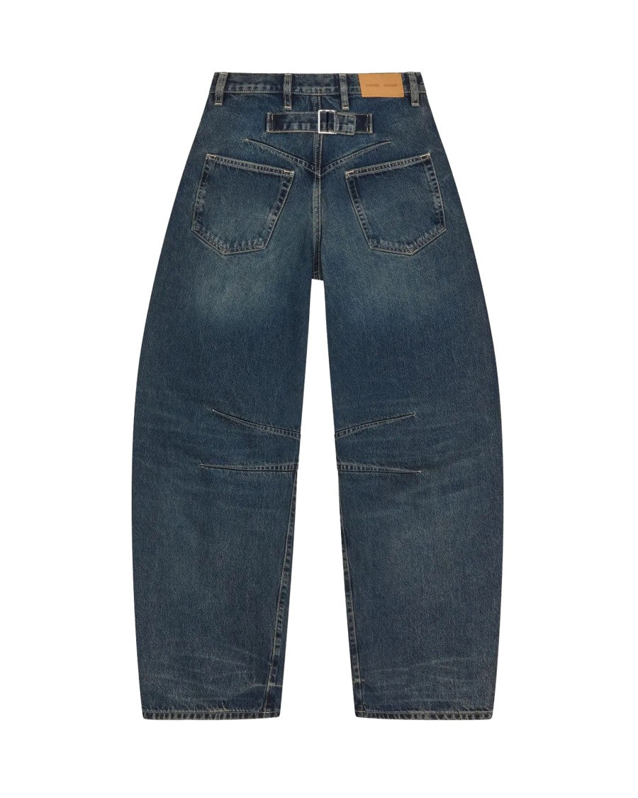 Samsøe Samsøe Saharpo Mud Wash Wide-Fit Curved-Leg Jeans