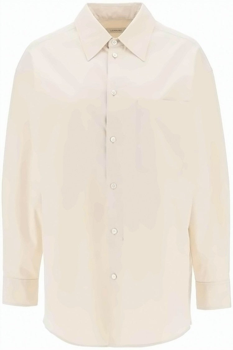 Lemaire Boxy Cotton Shirt With Classic Collar And Button Placket
