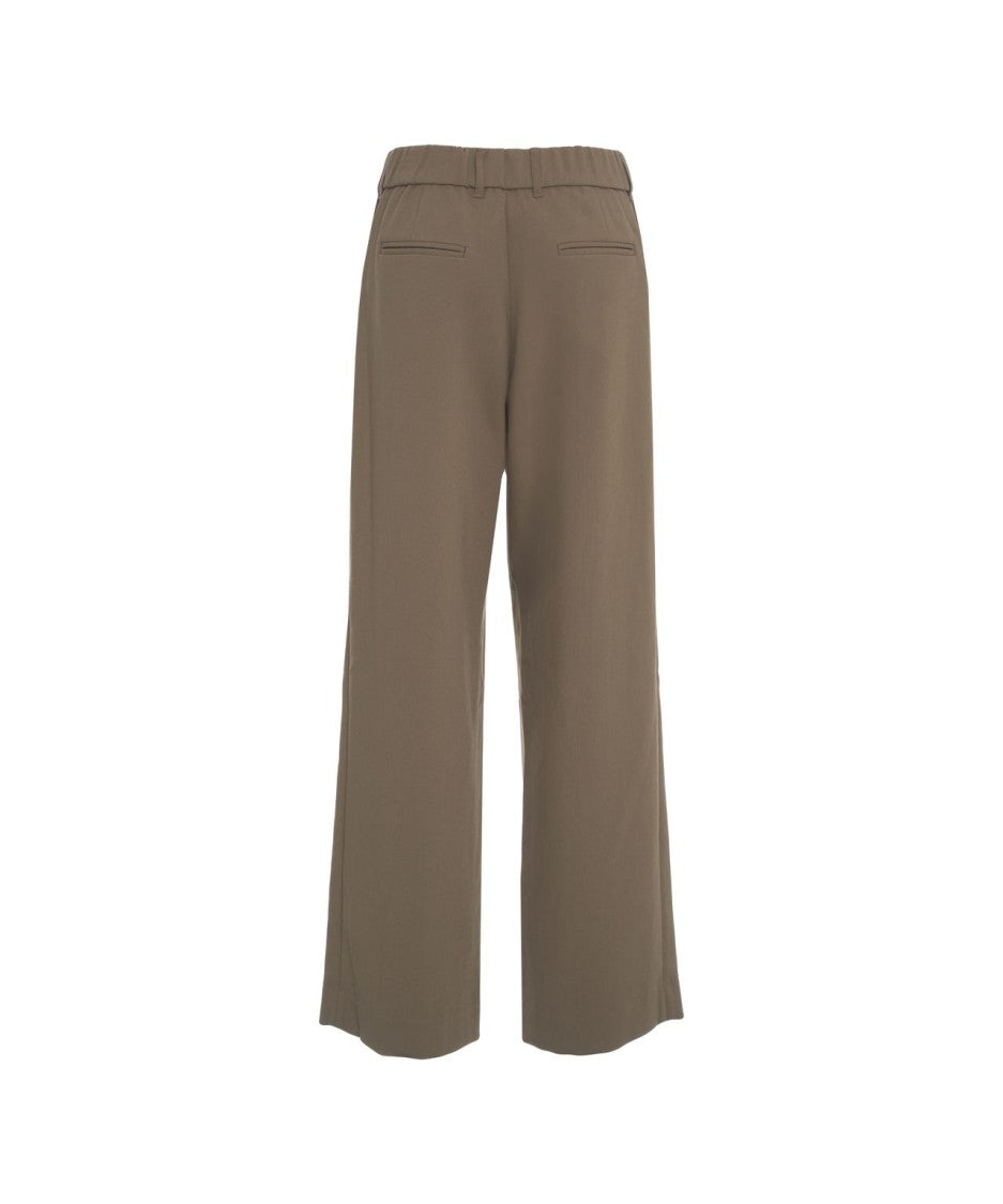 Staud Straight Leg Trousers With Discreet Waistband
