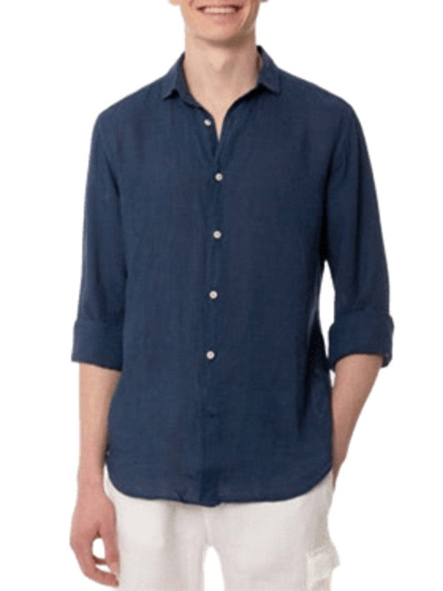 Saint Barth Linen Shirt With Classic French Collar