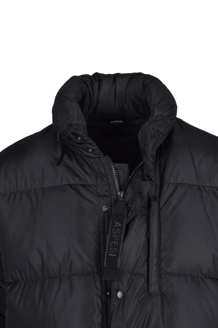 Aspesi Down Jacket Zipper And Snaps - Black