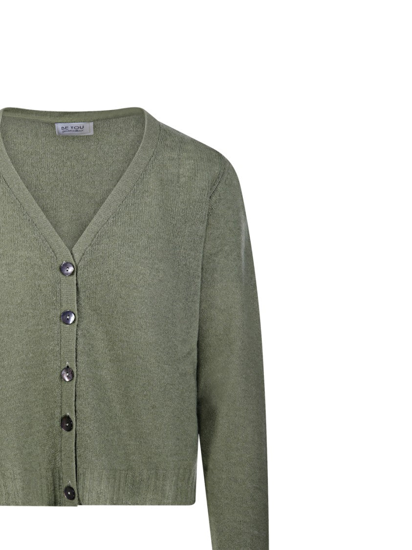 Be You Cropped Cashmere Cardigan With V-Neckline