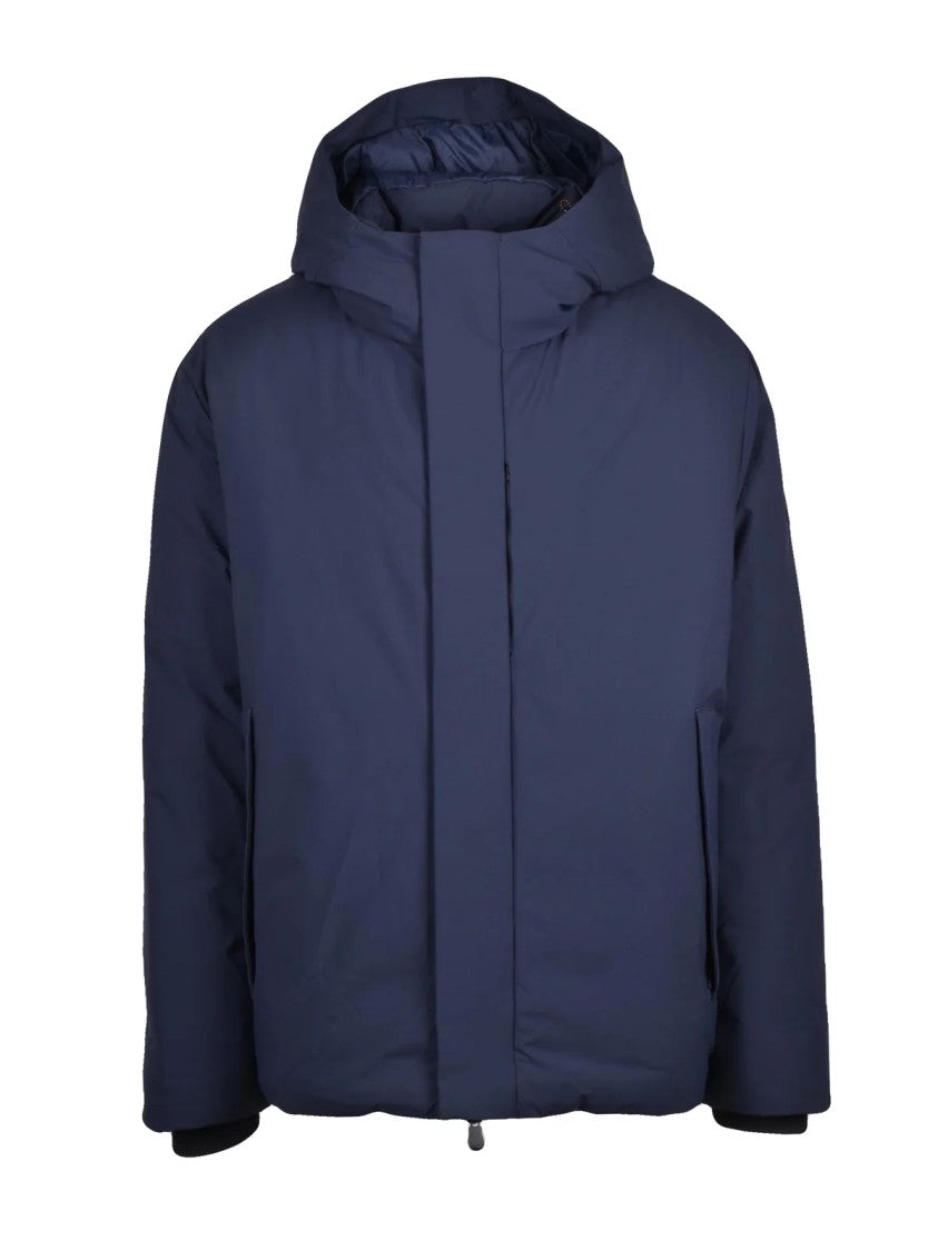 Save The Duck Blue Recycled Polyester Down Coat