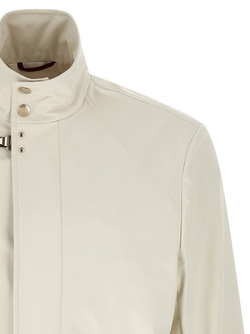 Brunello Cucinelli Waterproof Windbreaker Jacket With Flap Closure And Adjustable Details