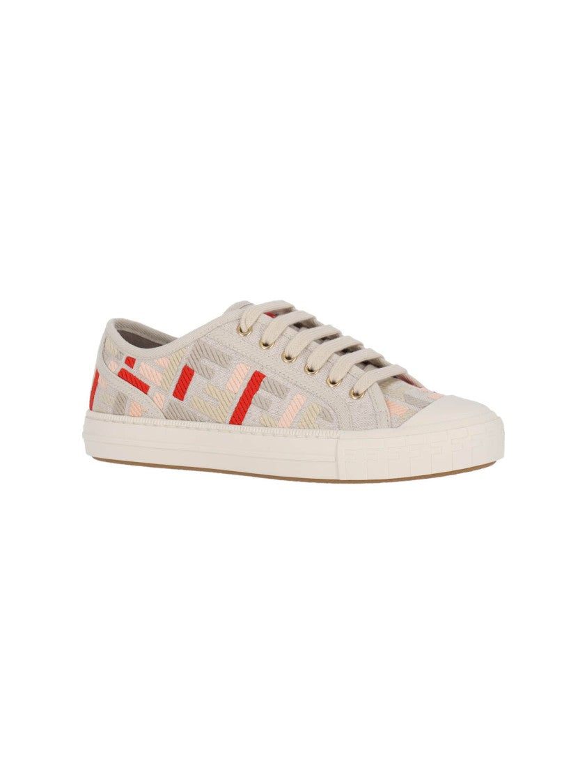 Fendi "Domino" Sneakers – Beige