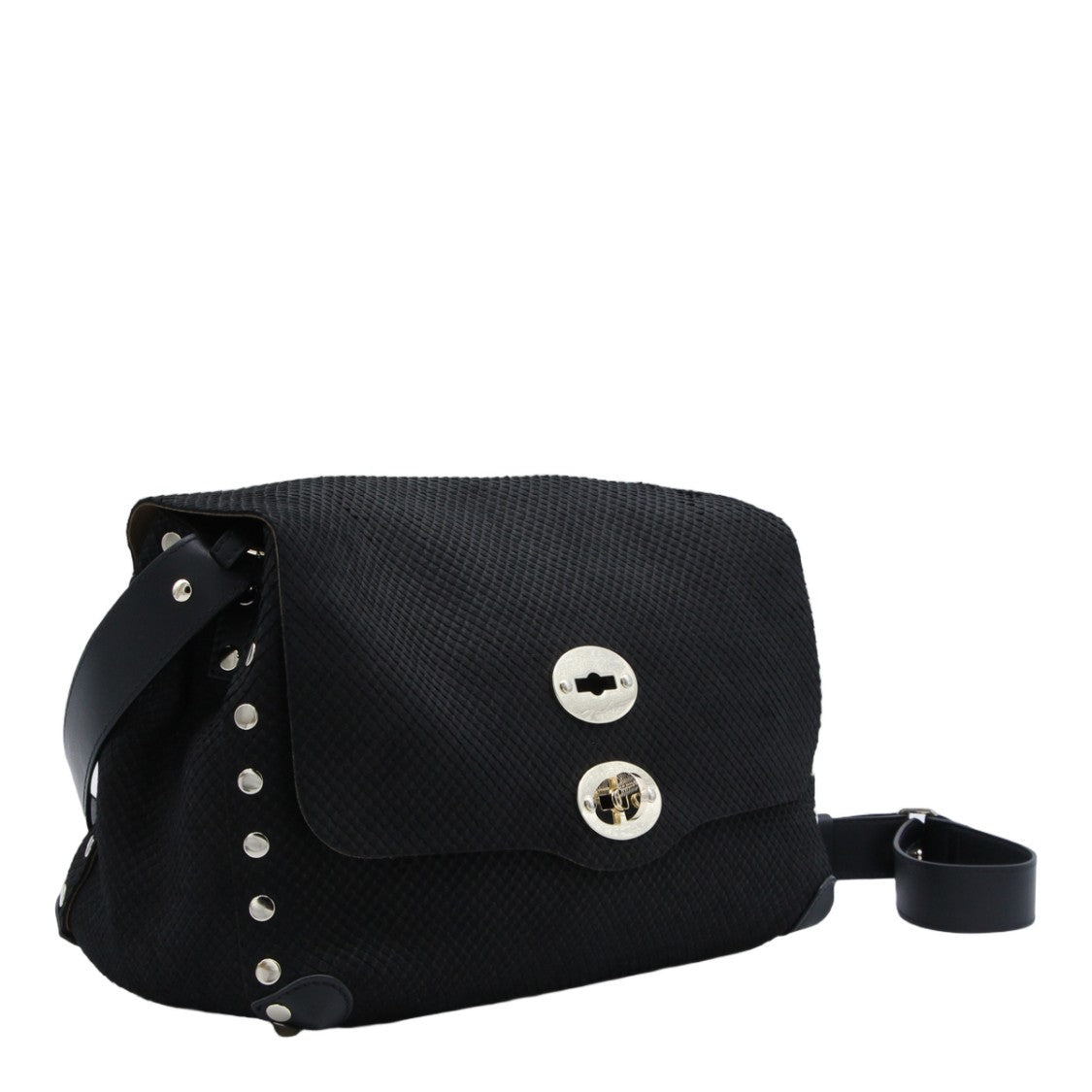 Zanellato Structured Black Bag With Top Handle And Minimalist Design