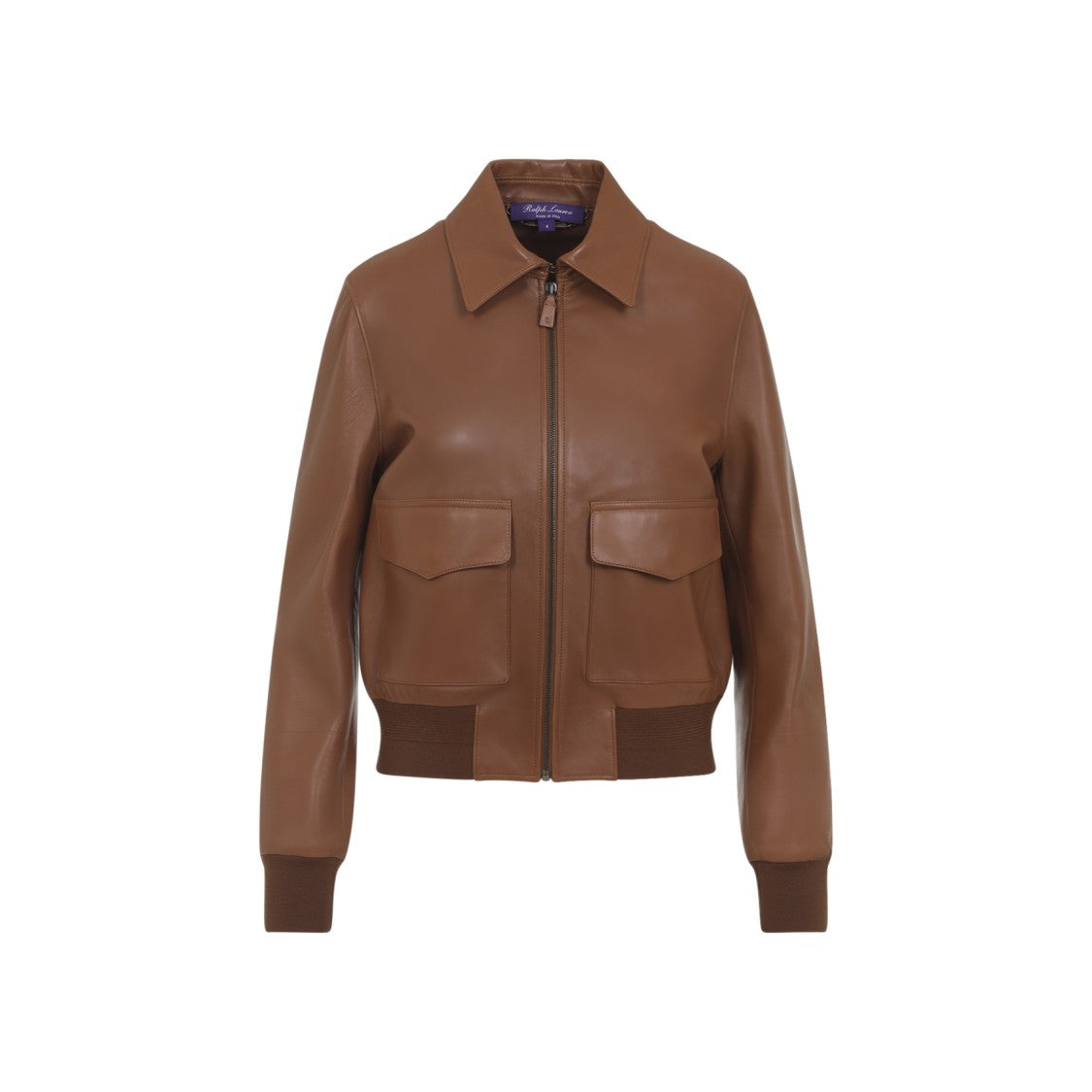 Polo Ralph Lauren Smooth Lamb Leather Jacket With Classic Collar