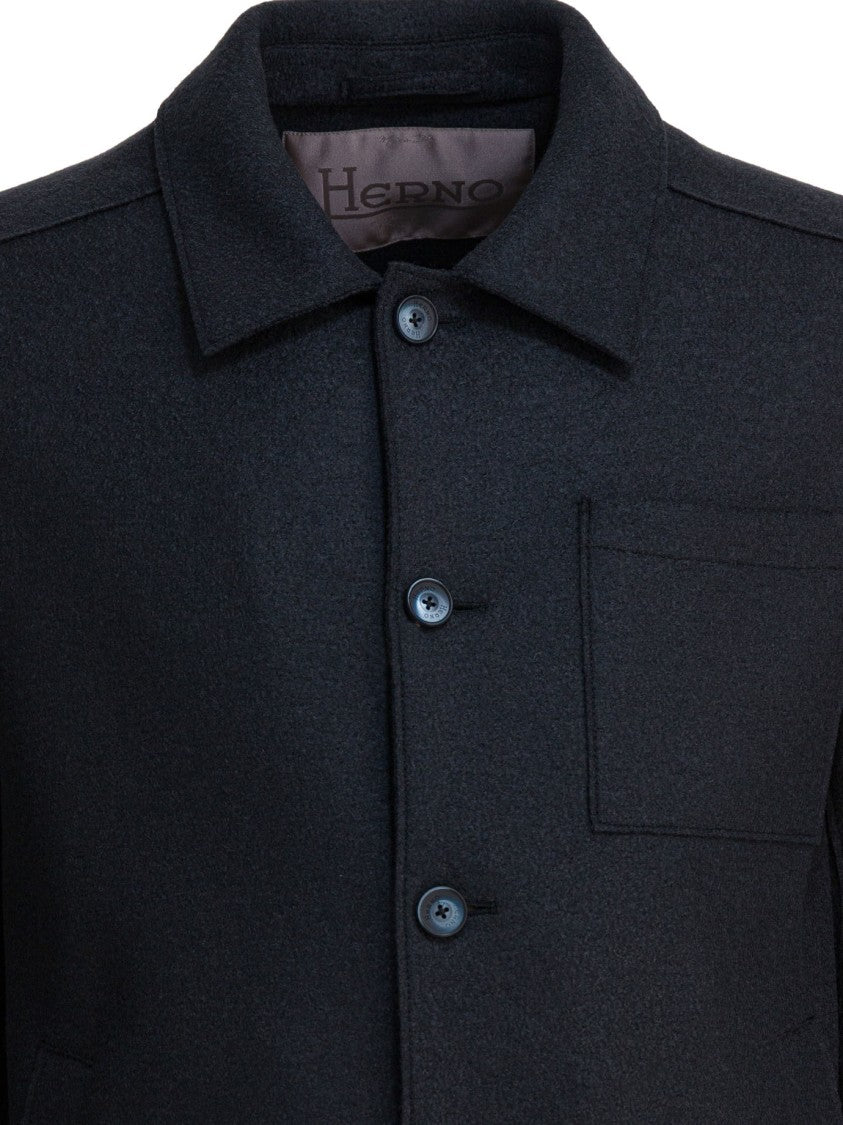 Herno Virgin Wool Overshirt Jacket