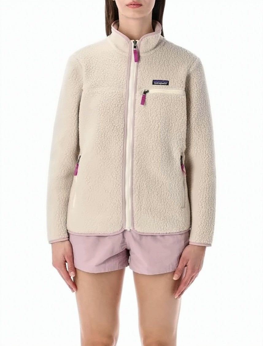 Patagonia Textured Plush Fleece Jacket With Stand Collar