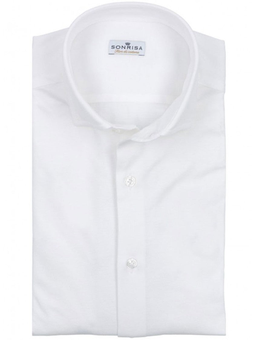 Sonrisa White Refined Rounded Collar Shirt