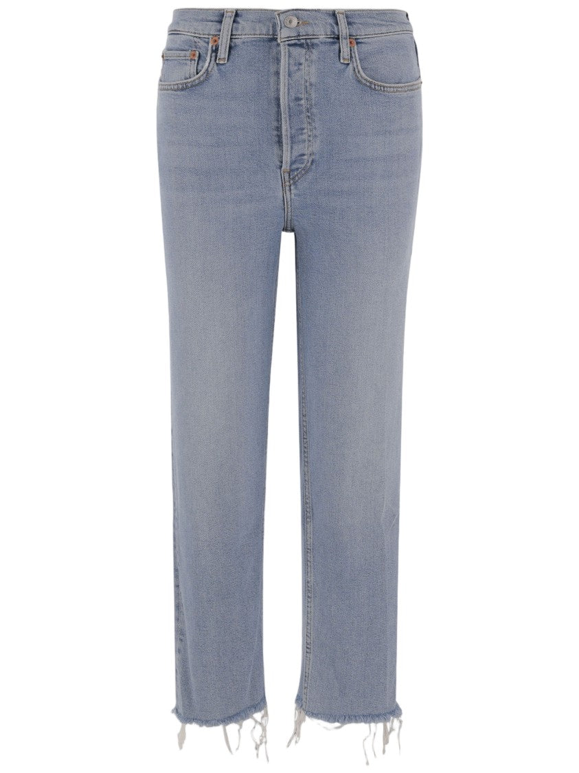 Re/Done Light Denim Jeans With Classic Five-Pocket Design
