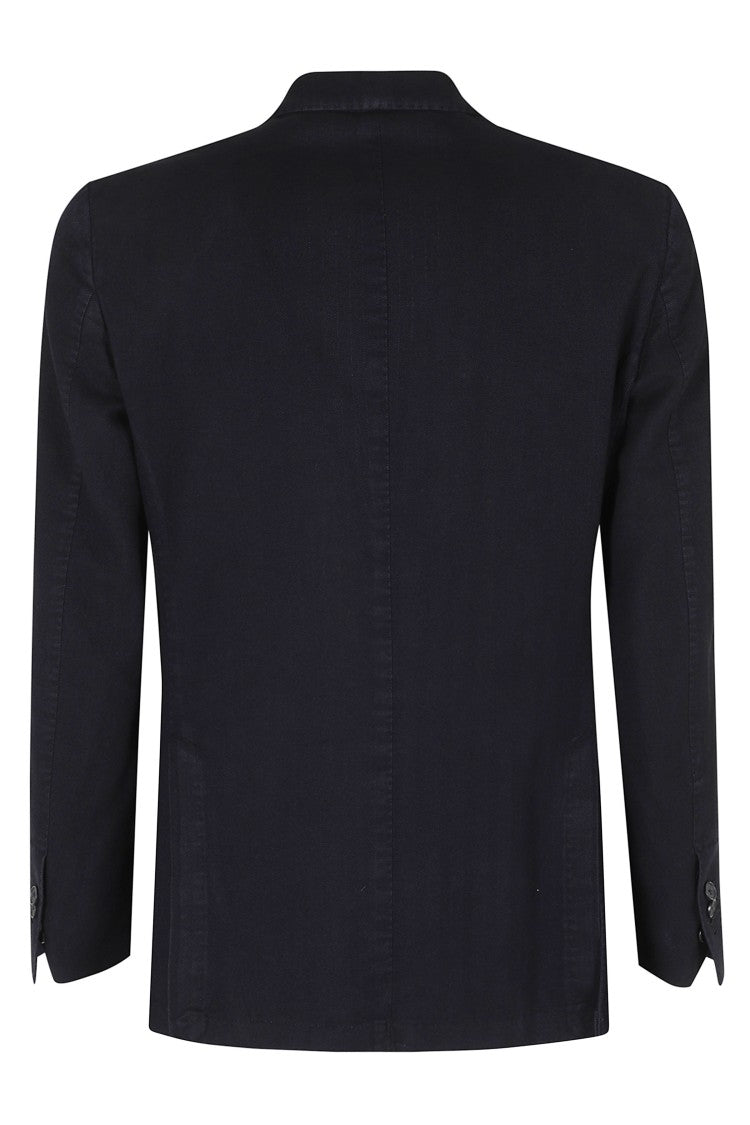 Santaniello Light Blue Soft Cashmere Touch Cotton Blazer