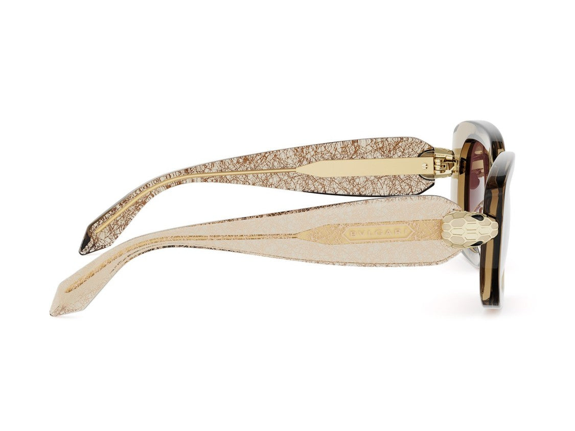 Bulgari Brown Bv40087i Oversized Snakehead Square Sunglasses