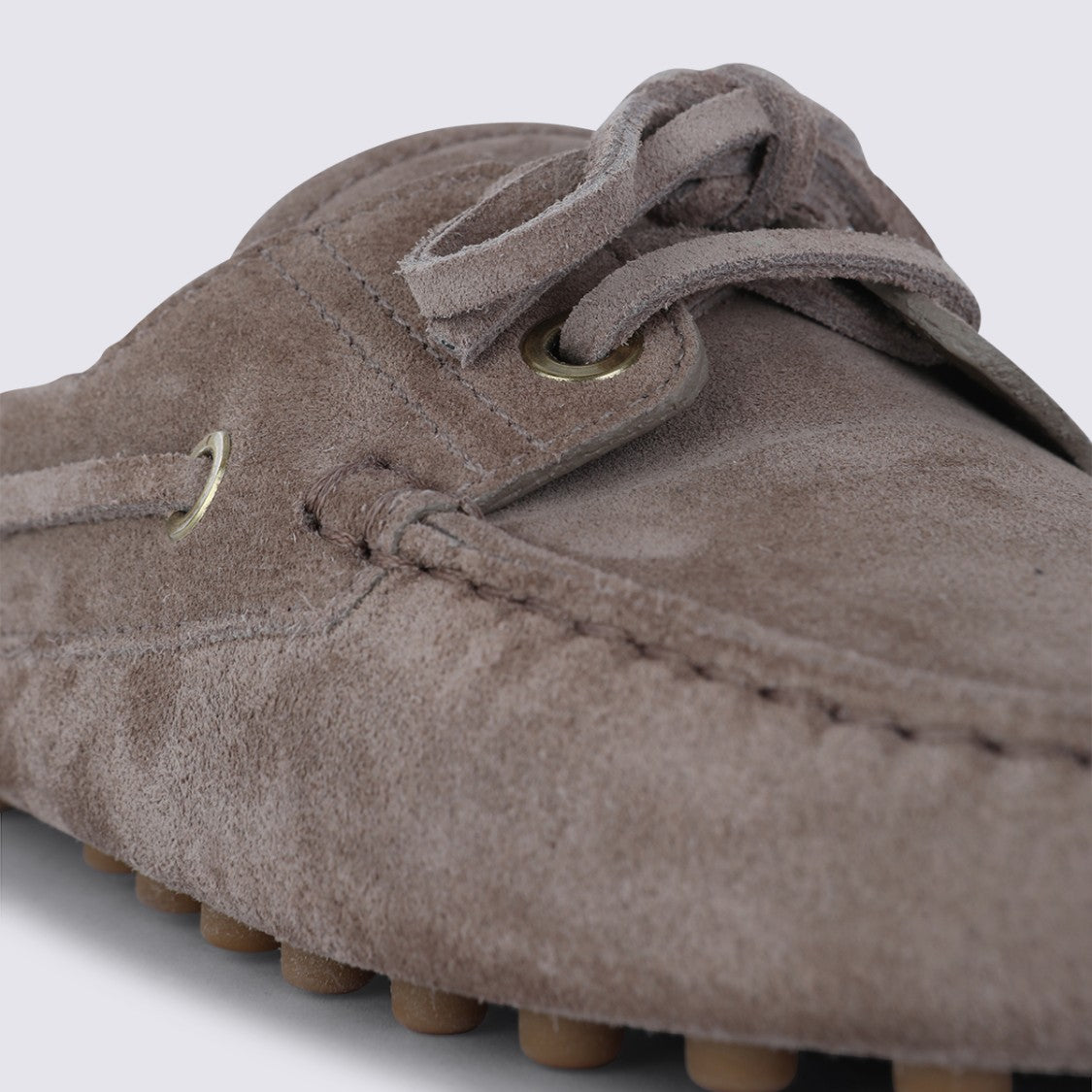 Tod's Moccasin-Style Suede Flats With Decorative Bow