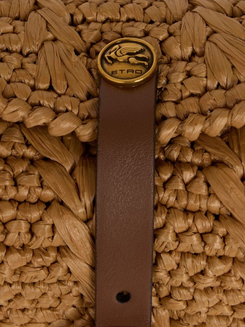 Etro Small Woven Tote Bag