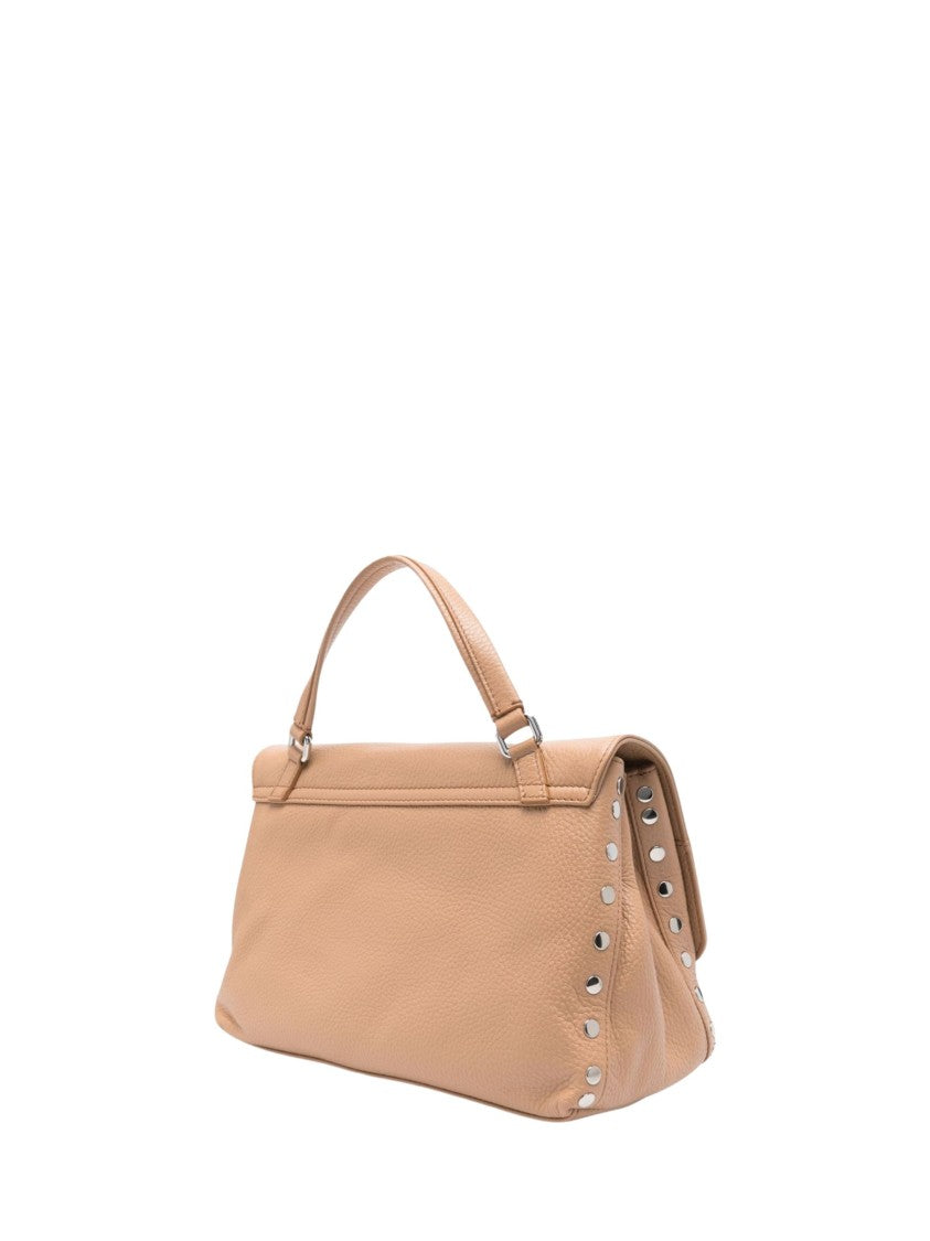 Zanellato Light Brown Twist-Lock Leather Shoulder Bag