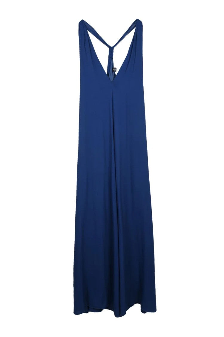 Dondup Long Flared Dress - Cobalt