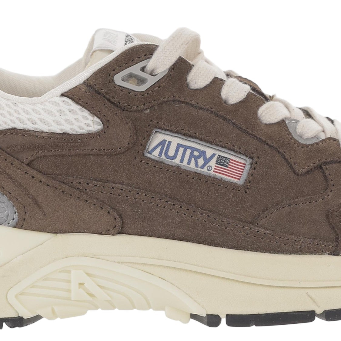 Autry Brown Suede Mesh Terry Sneakers