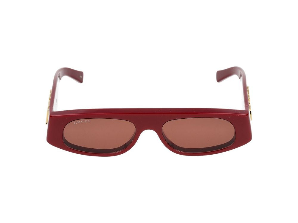 Gucci Burgundy Gg1771s Acetate Rectangular Sunglasses