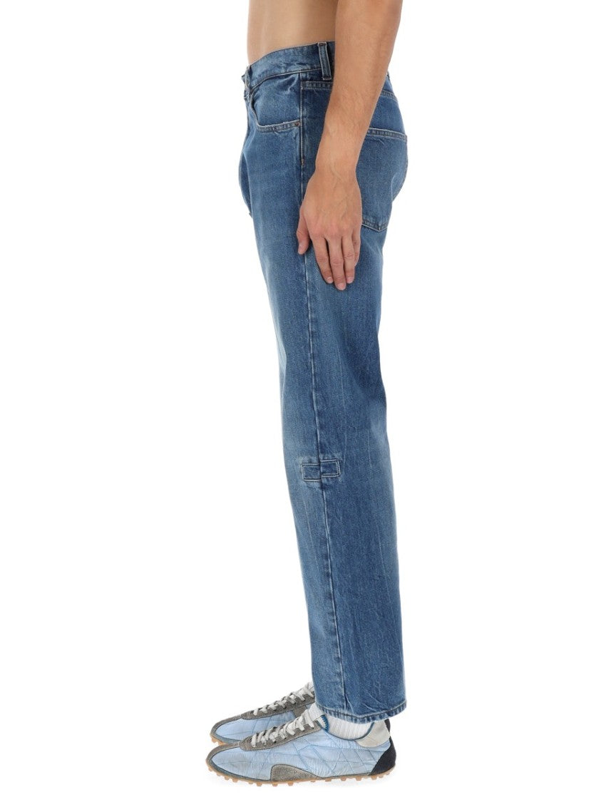 Maison Margiela Blue Cotton Faded Straight-Leg Jeans